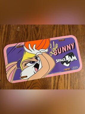 Vintage Lola Bunny Novelty License Plate Space Jam
